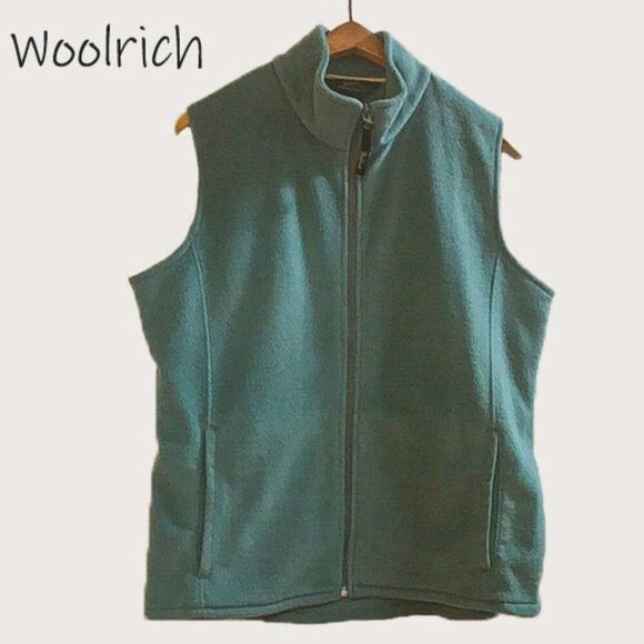 Woolrich Deep Sage Green Fleece Vest - Picture 2 of 8